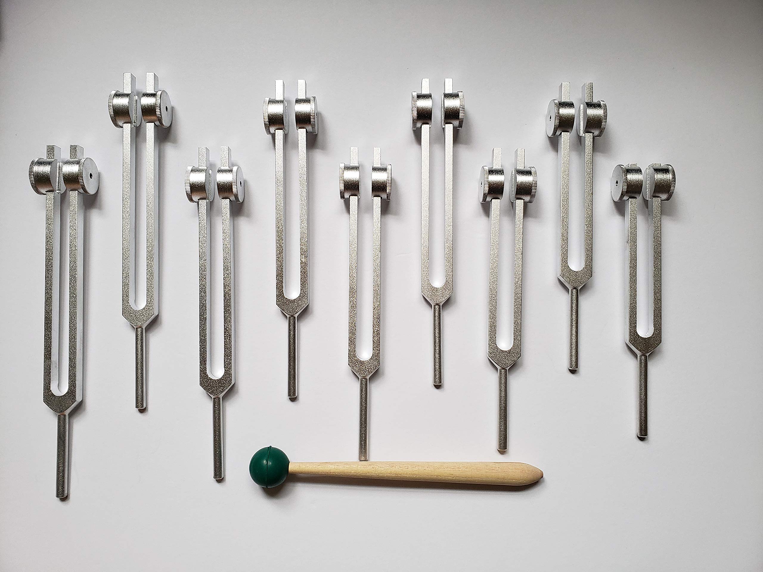 Yantra Sacred Solfeggio Weighted Set of 9 DNA Repair with Velvet Pouch and Mallet