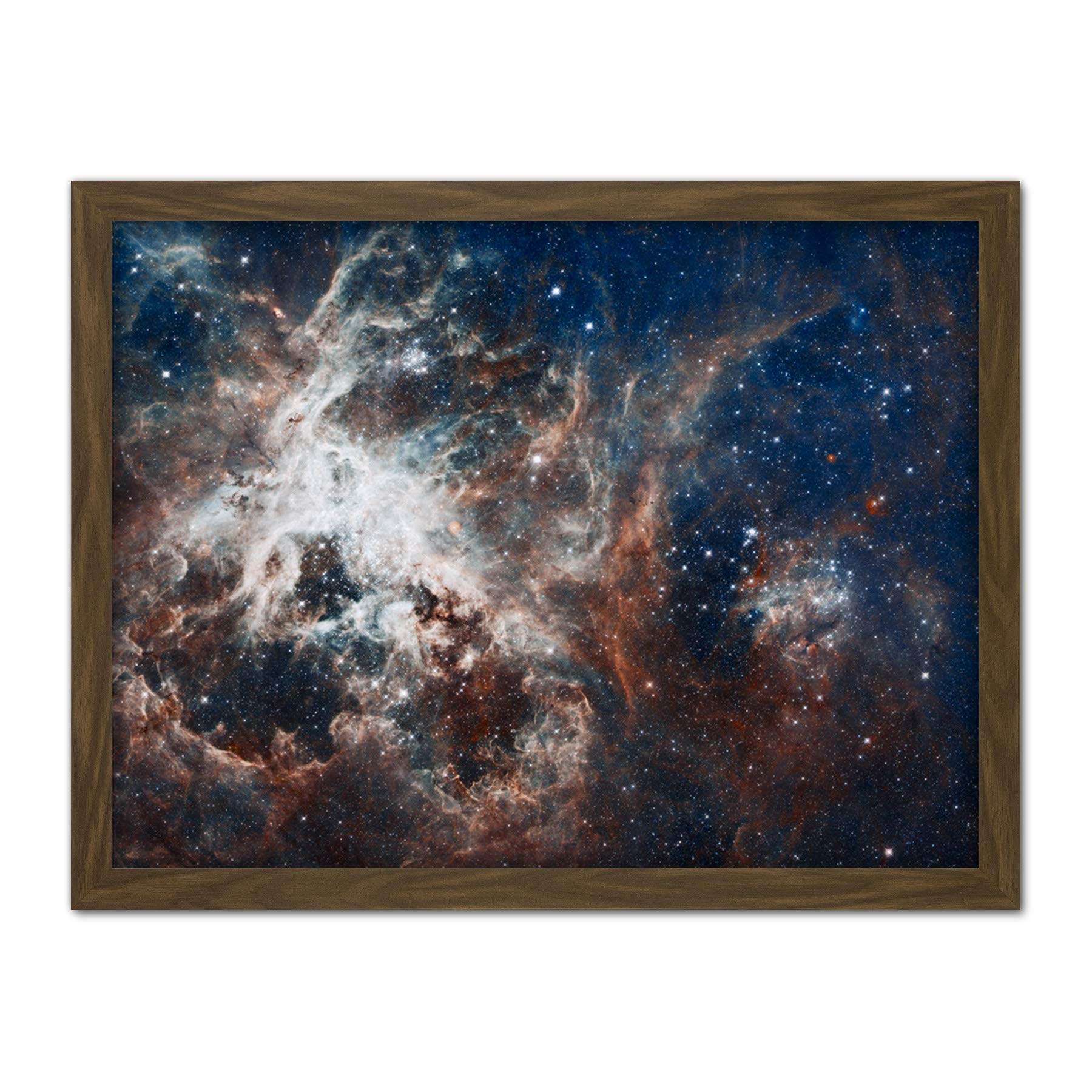 Artery8 Space Nasa Esa Hubble Tarantula Nebula Artwork Framed Wall Art Print 18X24 Inch