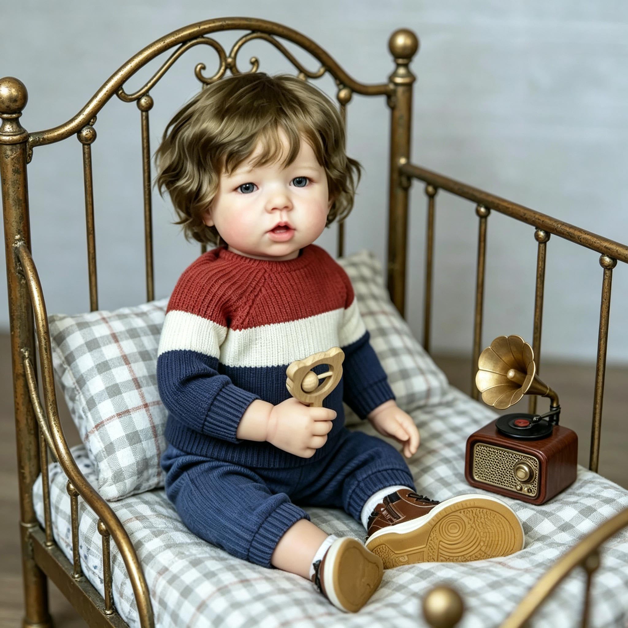 ROSHUAN Realistic Reborn Toddler Dolls Boy Liam 28 Inch Large Size Reborn Baby Dolls Lifelike Toddler Doll Soft Cloth Body That Look Real Life Silicone Baby Doll With Brown Hair