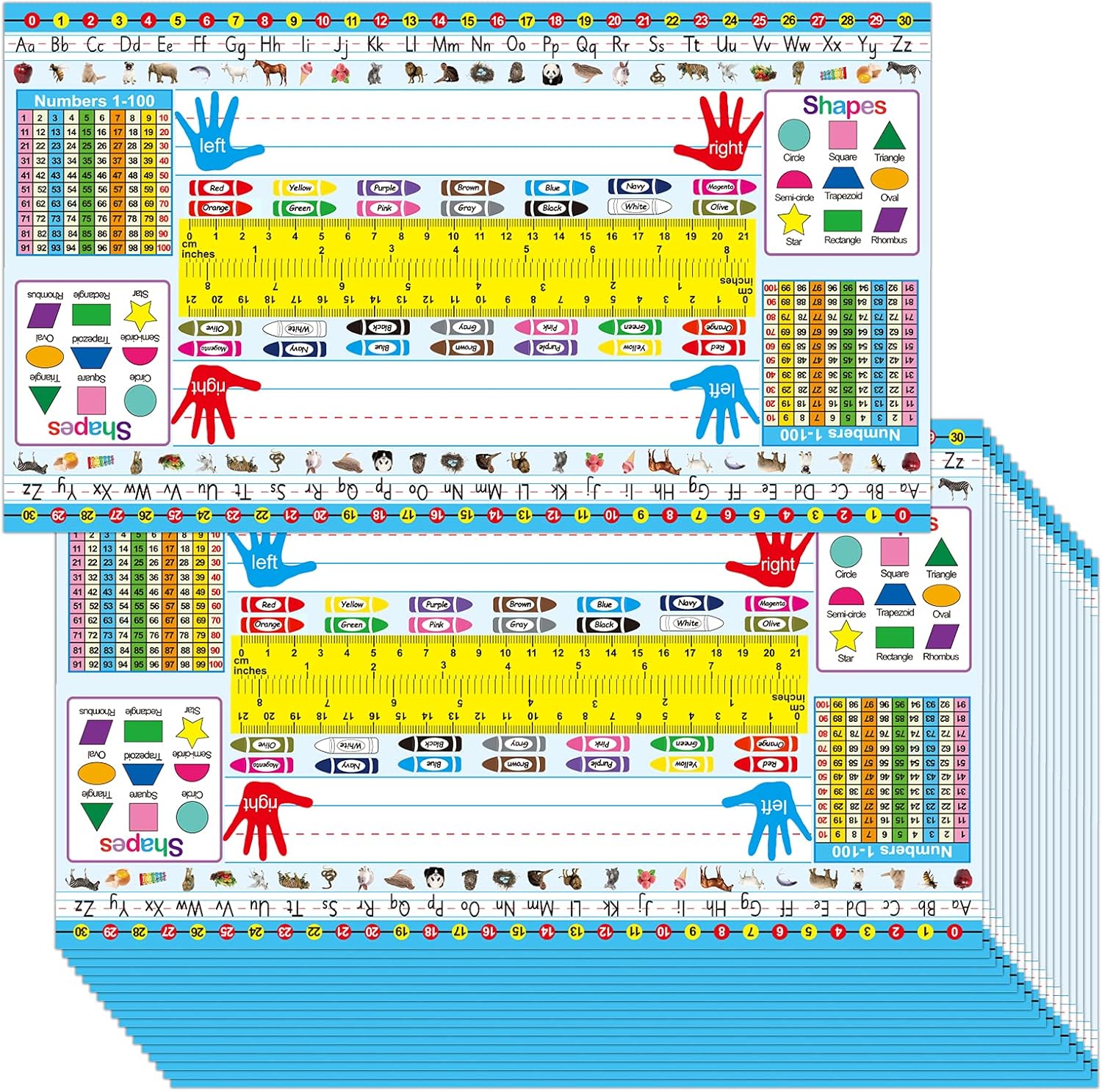 Pack of 36 Desk Kindergarten Name Tags for Classroom Desks - Self Adhesive Nameplates & Desk Tapes for Students - Back to School Supplies : Office Products