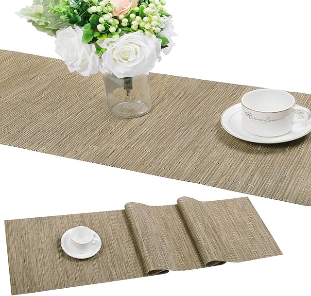 SHACOS Table Runner Washable Modern 30 x 180 cm Insulation Stain Resistant Table Runners Decorative for Xmas Holiday Season Home Table Christmas Decoration