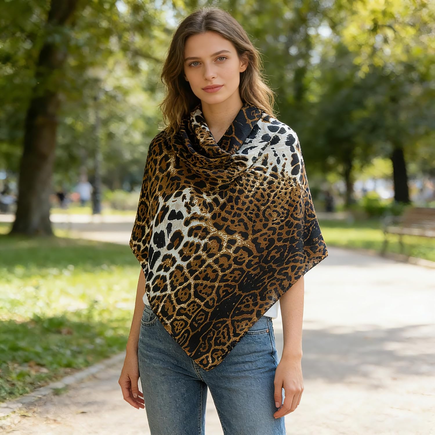 Extra-Large Square Scarf 51" Fashion Scarves Shwal Head Cover Scarf Neck Scarves for Women B03 - Image 4