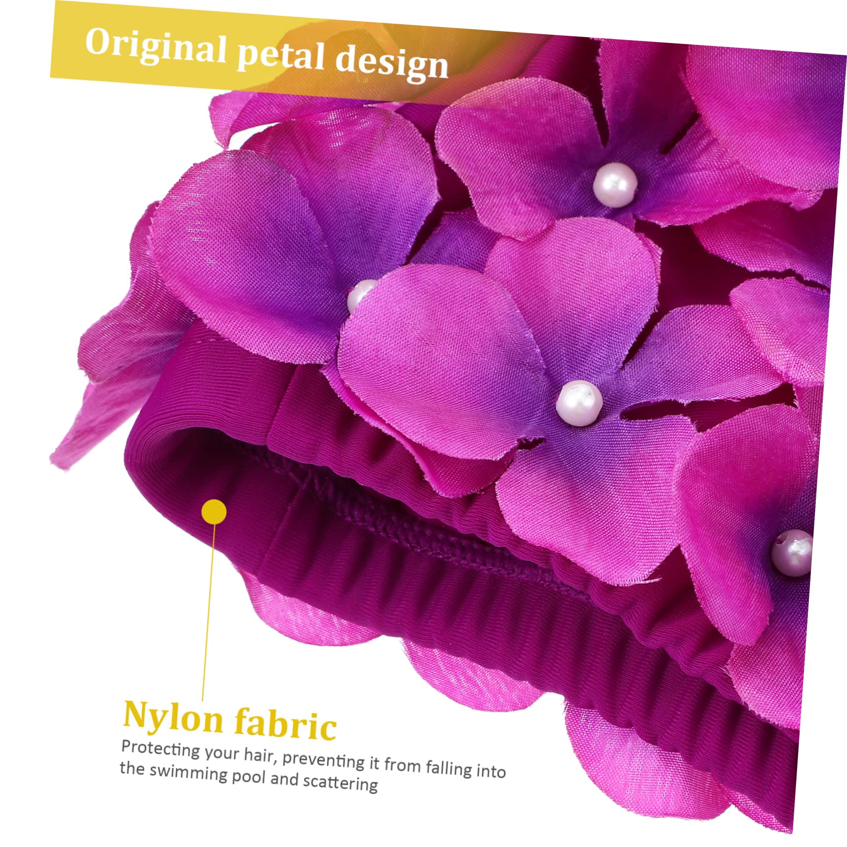 POPETPOP 5 Juegos Gorro De Baño De Flores Gafas De Natación para Adultos Gorro De Baño Adulto Gorras para Mujer Gorro De Baño De Tela para Mujer Y Adulto Piscina Tela De Nailon 2 Piezas * 5