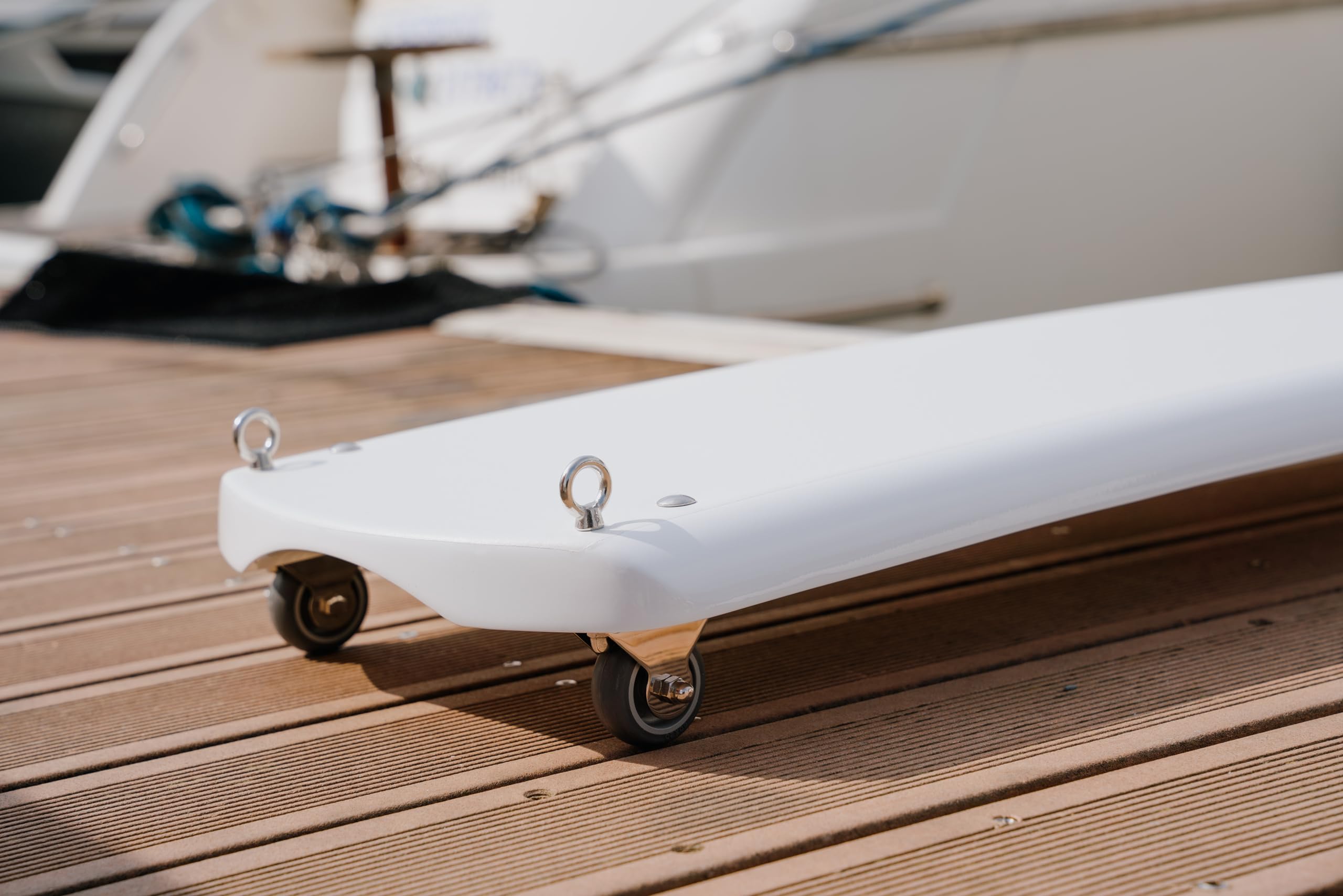 POSEIDON Seamarkt 220 cm Passerella in carbonio fatta a mano per barche a vela e superyacht, pieghevole, protetta dai raggi UV, superficie antiscivolo, portata 200 kg, superleggera