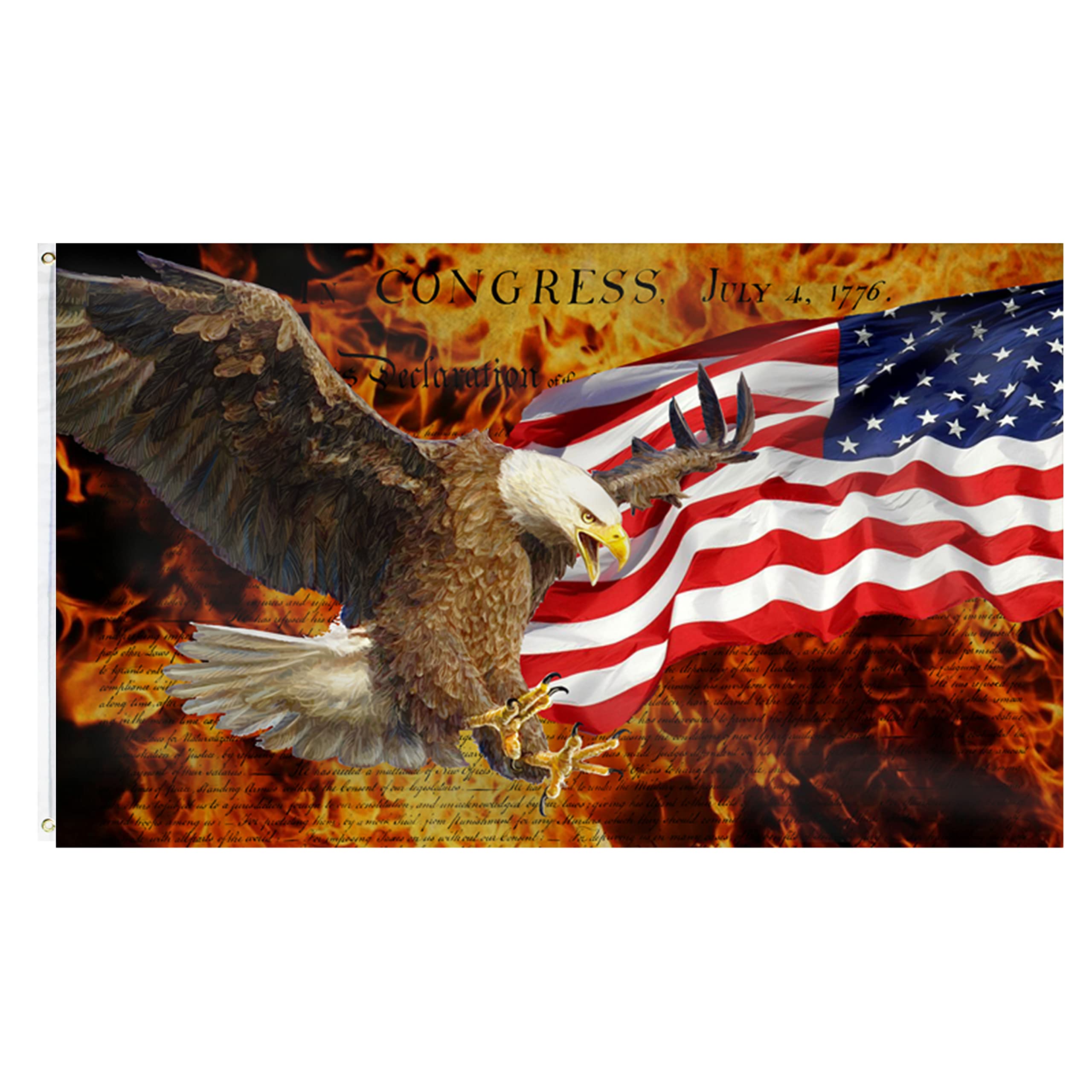 American Vintage Usa Bald Eagle Banner Flag Usa Bald Eagle | Desertcart  Seychelles, image size:2560x2560