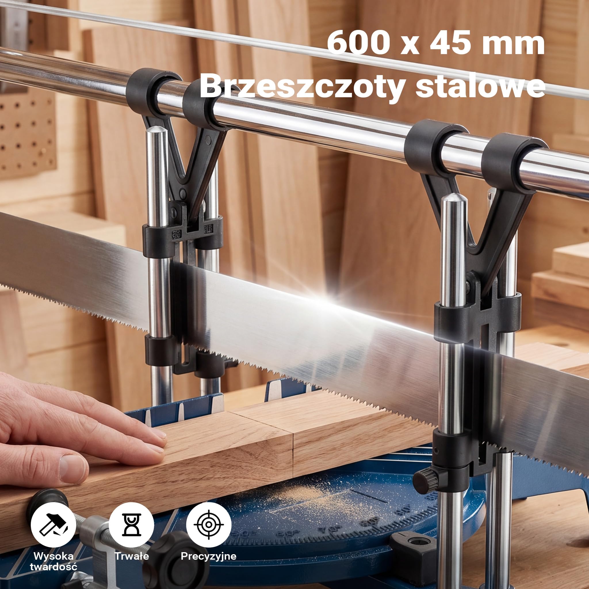 Precyzyjna ręczna piła kątowa 600mm piła stołowa ukośna ukośnica do drewna przyrżnia nastawiana