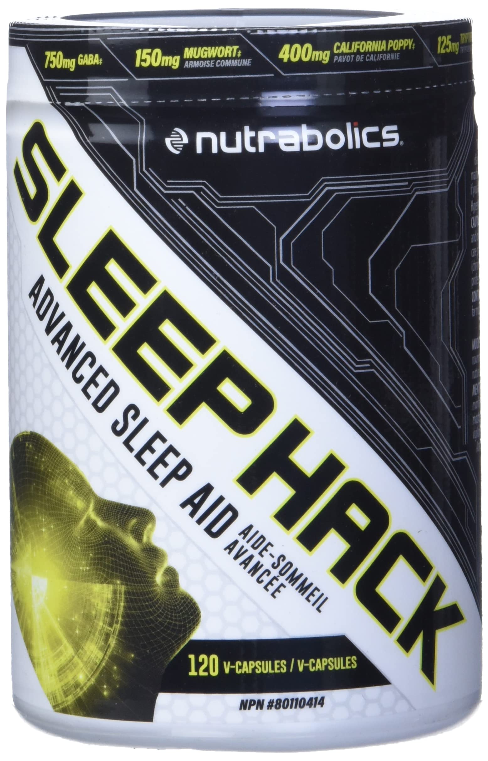 Nutrabolics Sleep Hack Hypnotic Sleep Inducer, 120 v-Capsules