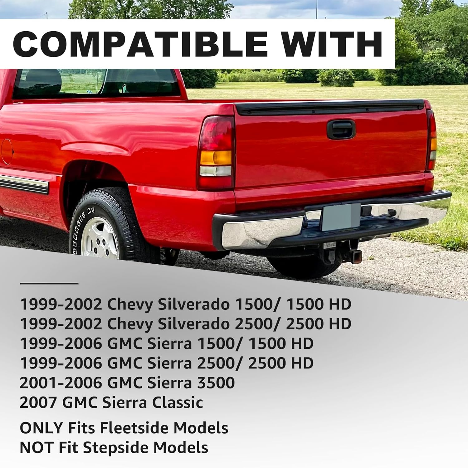 Tail Lights Assembly Compatible with 1999 2000 2001 2002 Chevy Silverado 1500 2500 3500 1500 HD 2500HD, For 1999-2006 GMC Sierra Taillights Rear Lamp Brake Lamps