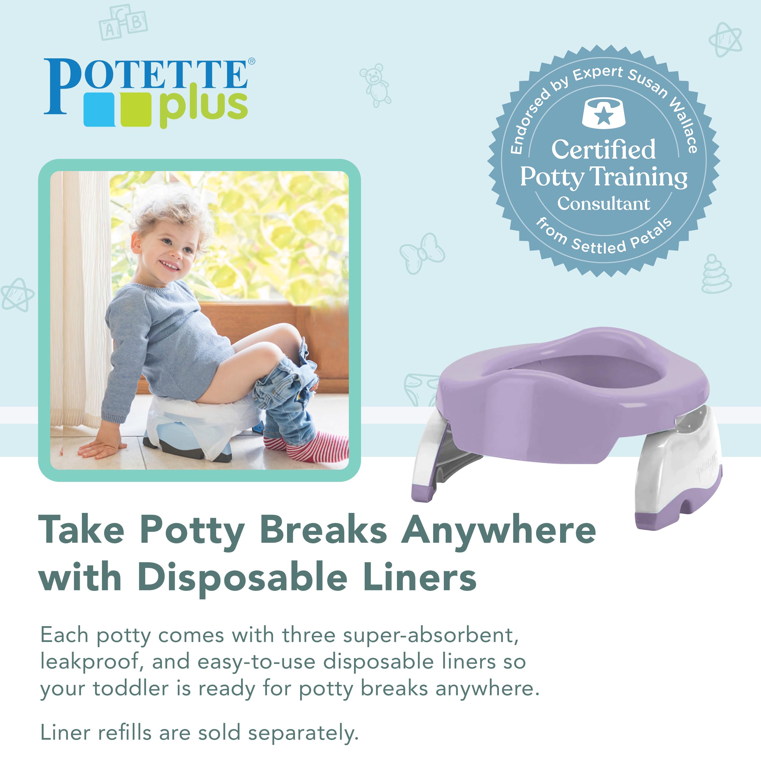 Kalencom Potette Plus 2-in-1 Reise-PottyTrainer-Sitz, pflaume