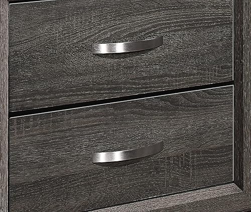 Miniatura 4 de NewCosmos Contemporary Styling Gray Finish 1pc Nightstand Dovetail Drawers Unique Bedroom Furniture