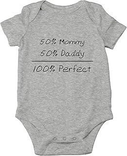 CBTWear 50% Mommy, 50% Daddy, 100% Perfect Mom & Dad Funny Cute Novelty Infant One-piece Baby Bodysuit