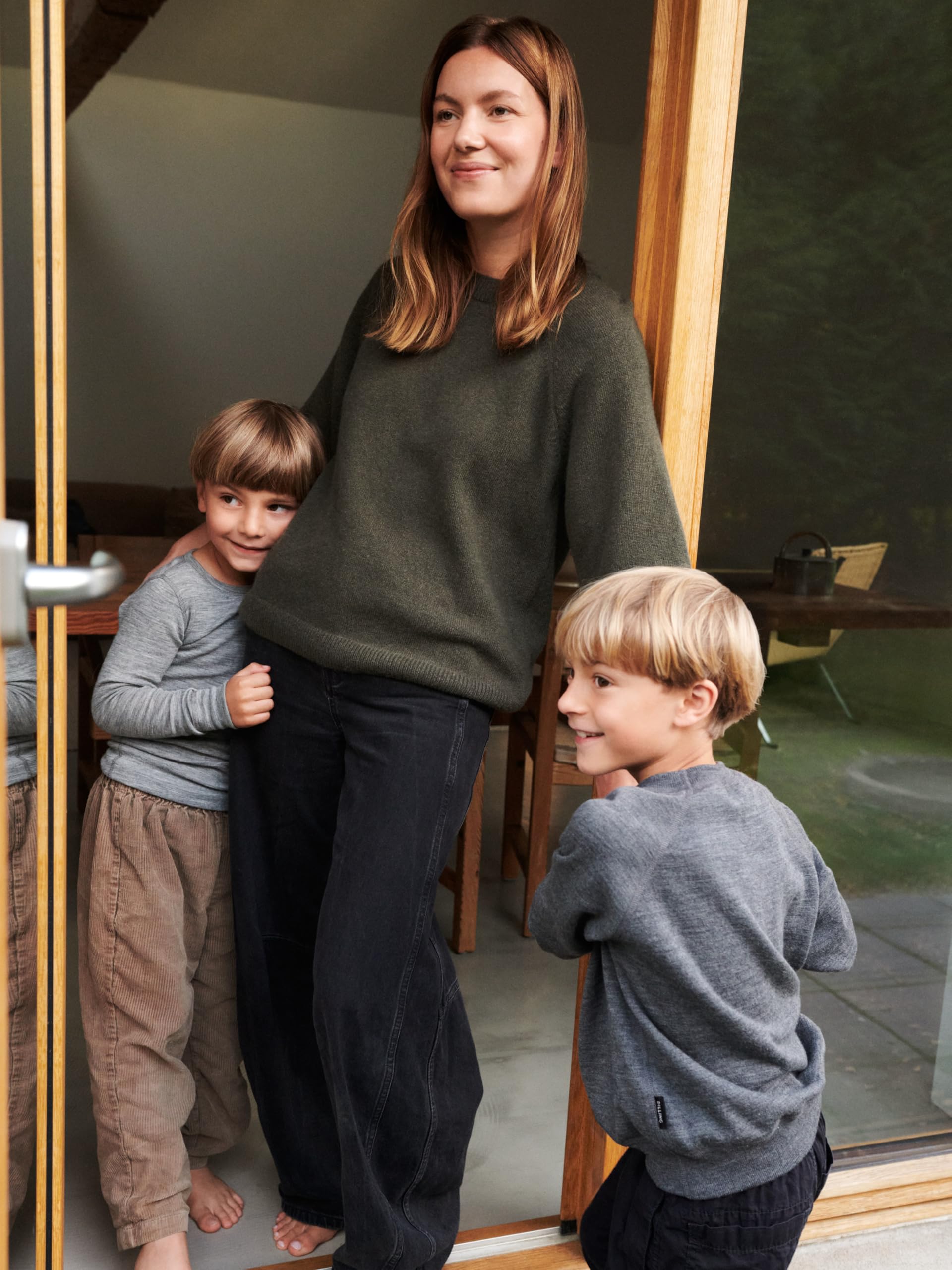 Dilling Damen-Pullover aus Lammwolle mit halben Ärmeln