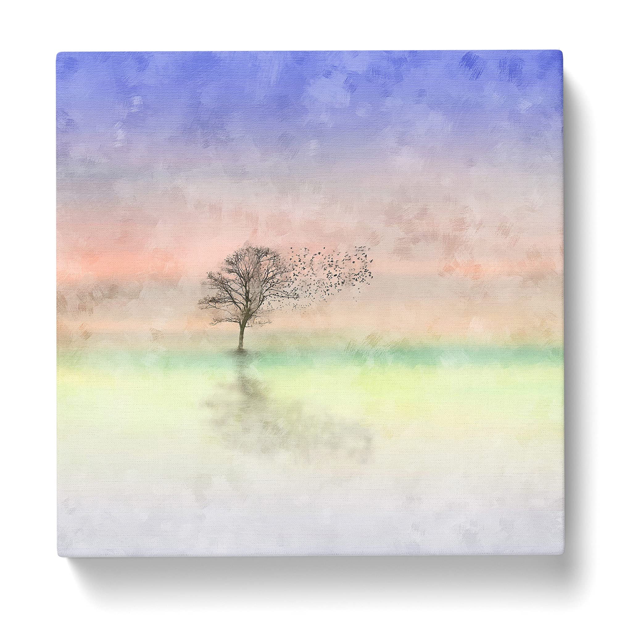 Flock of Birds Leaving the Tree Canvas Print, Mixed, 35L x 35W cm - Image 2