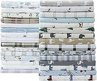 Vista 33 de Eddie Bauer - Full Sheets, Cotton Flannel Bedding Set, Brushed For Extra Softness, Cozy Home Decor (Dog Friends, Full)
