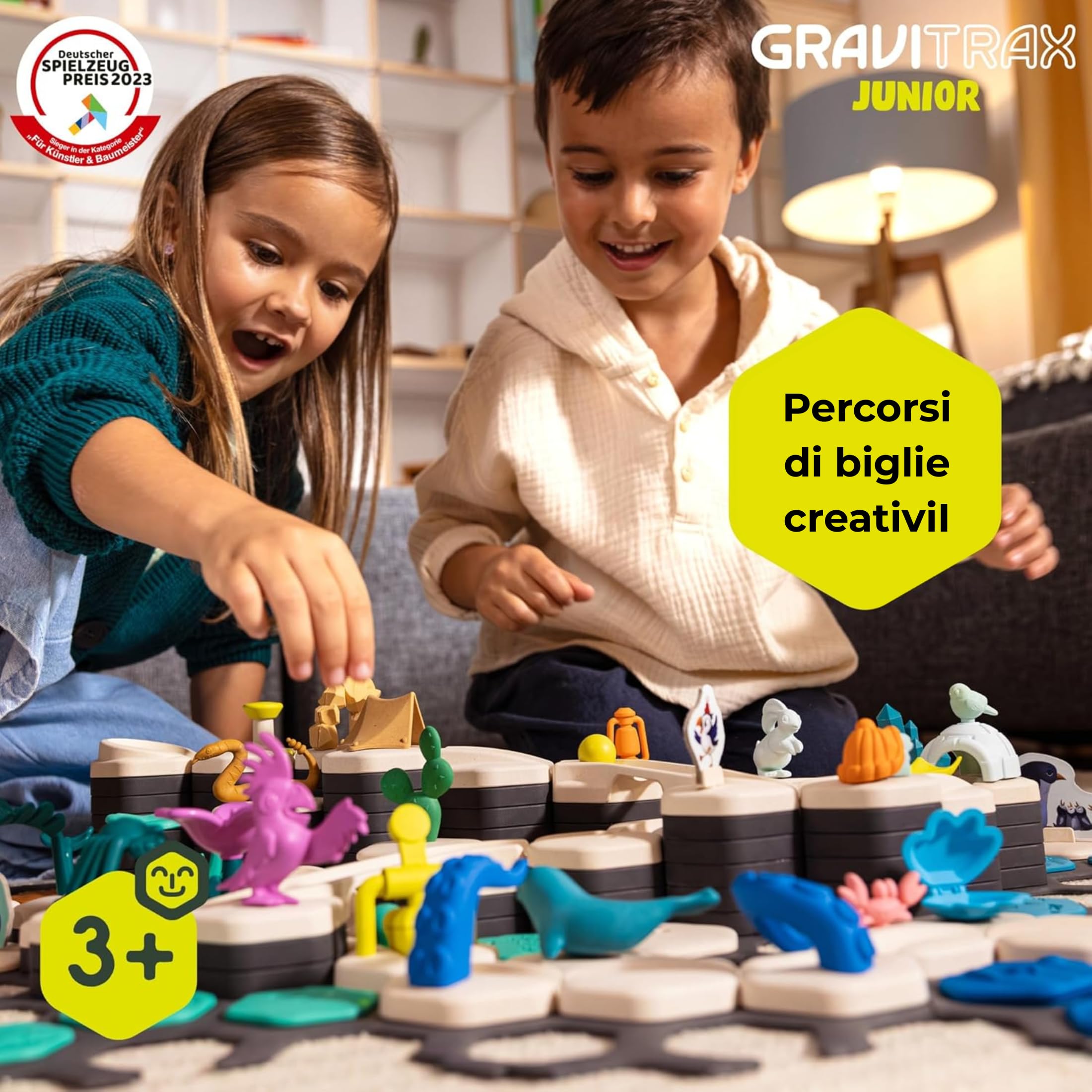 Ravensburger - GraviTrax Junior Extension My Trax: Espandi i tuoi percorsi, Estensione pista biglie 35 pezzi, Gioco STEM 3+ anni, Non giocabile da solo, Compatibile con tutti i GraviTrax