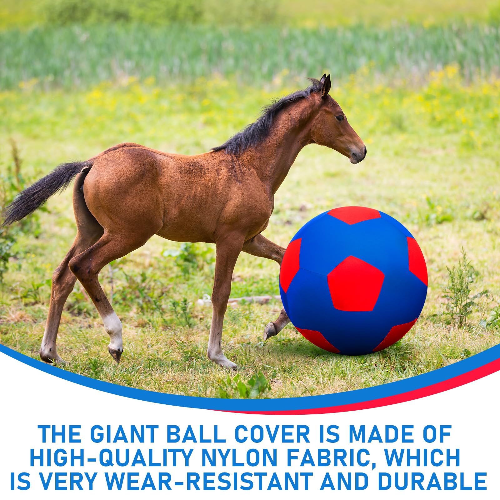 40 Inch Giant Herding Ball with Ball Cover Horse Ball Horse Toys for