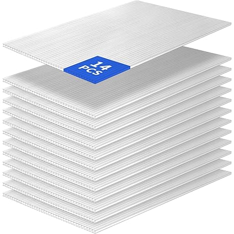 14pcs Polycarbonate Greenhouse Panels - Build A Lush Green Oasis