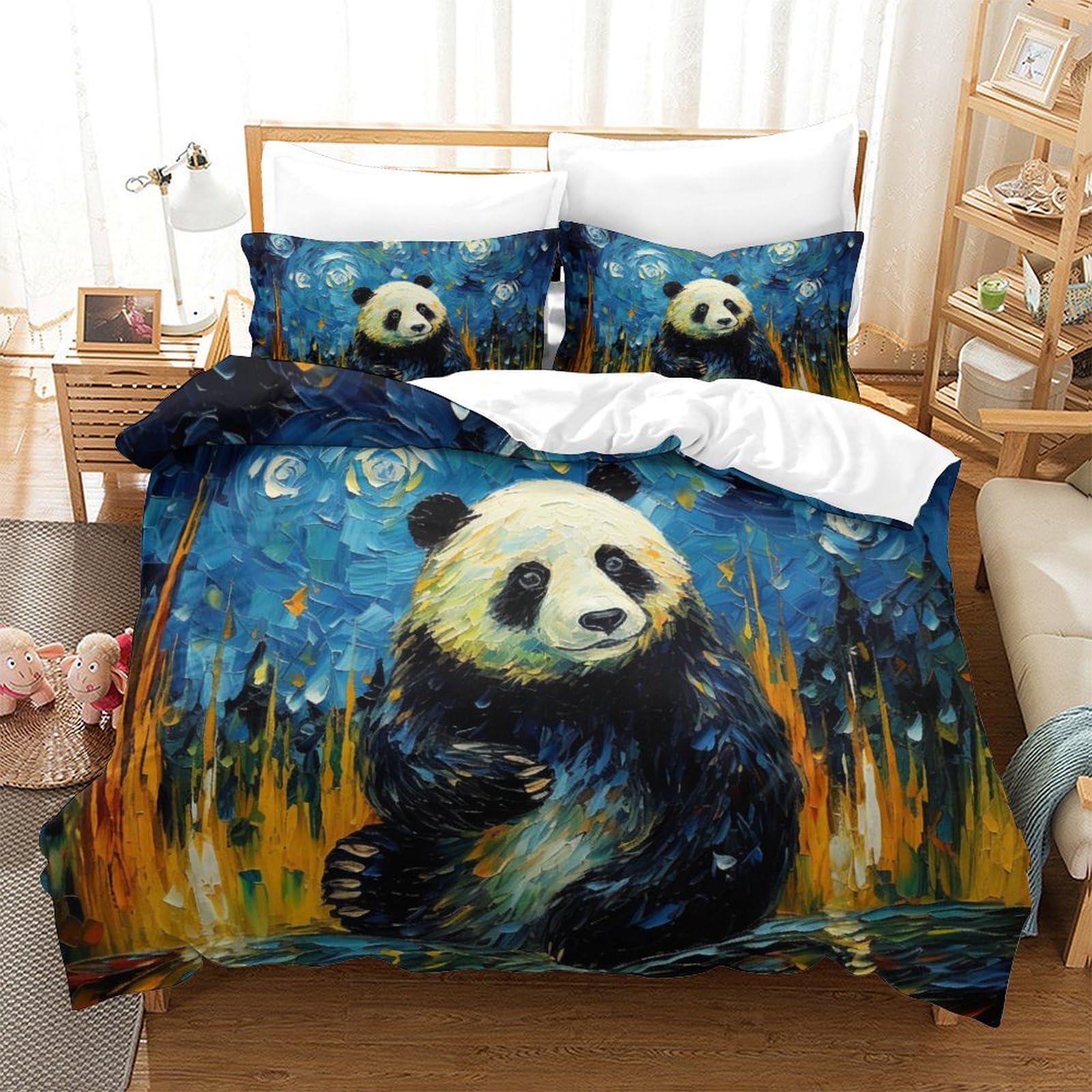 Housse de couette panda grand lit pour une chambre d'enfant ou adulte