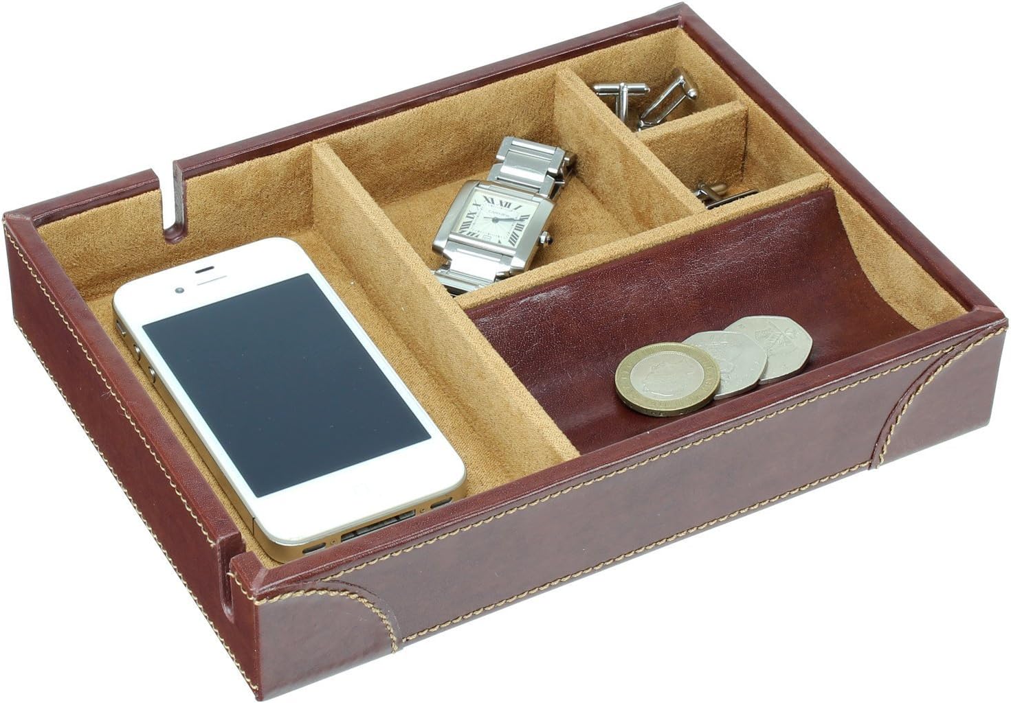 Dulwich Designs Heritage Brown Valet Tray