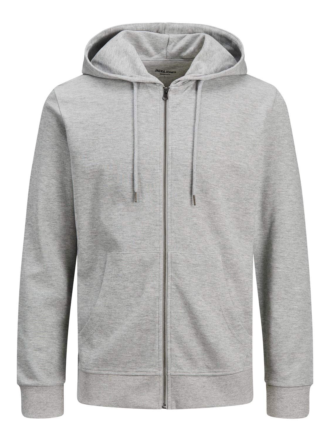 JACK & JONES Cardigan Sweater Light Grau Melange L Kapuzenpullover - Black L