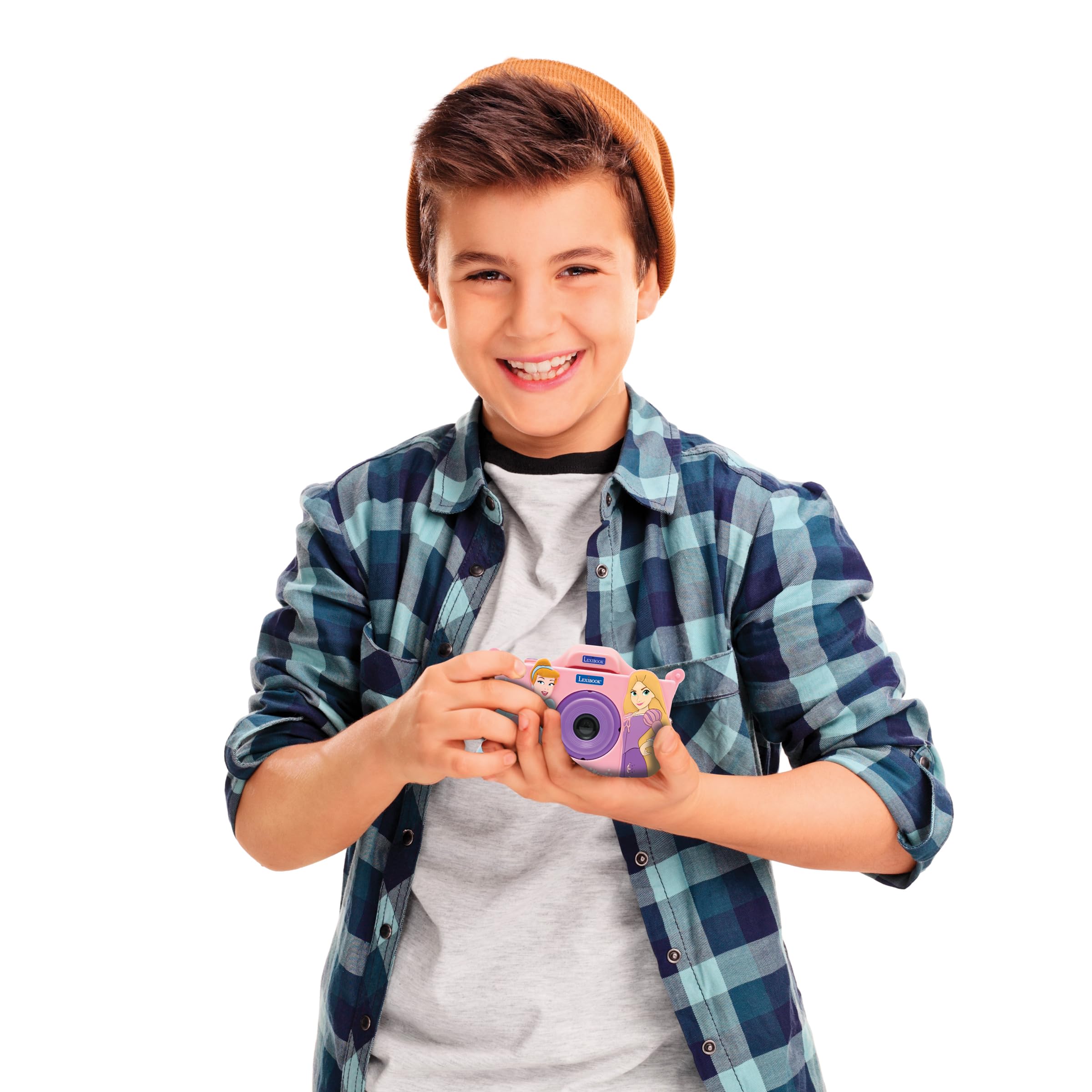 Lexibook, Disney Princesses, Fotocamera per Bambini con Protezione Disney Princesses, Rosa, DJ078DP