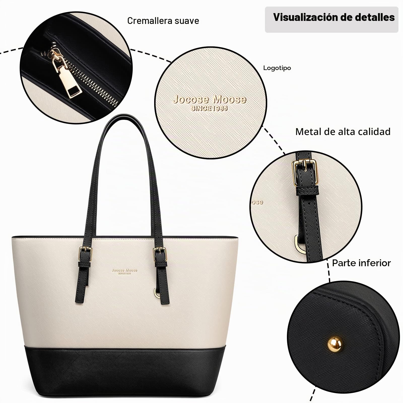Bolso de Mano Para Mujer, Espacioso Bandolera de Piel Estilo Retro, Ideal Para la Oficina, la Escuela y Las Compras. Incluye un Monedero Femenino y es Perfecto Como Regalo