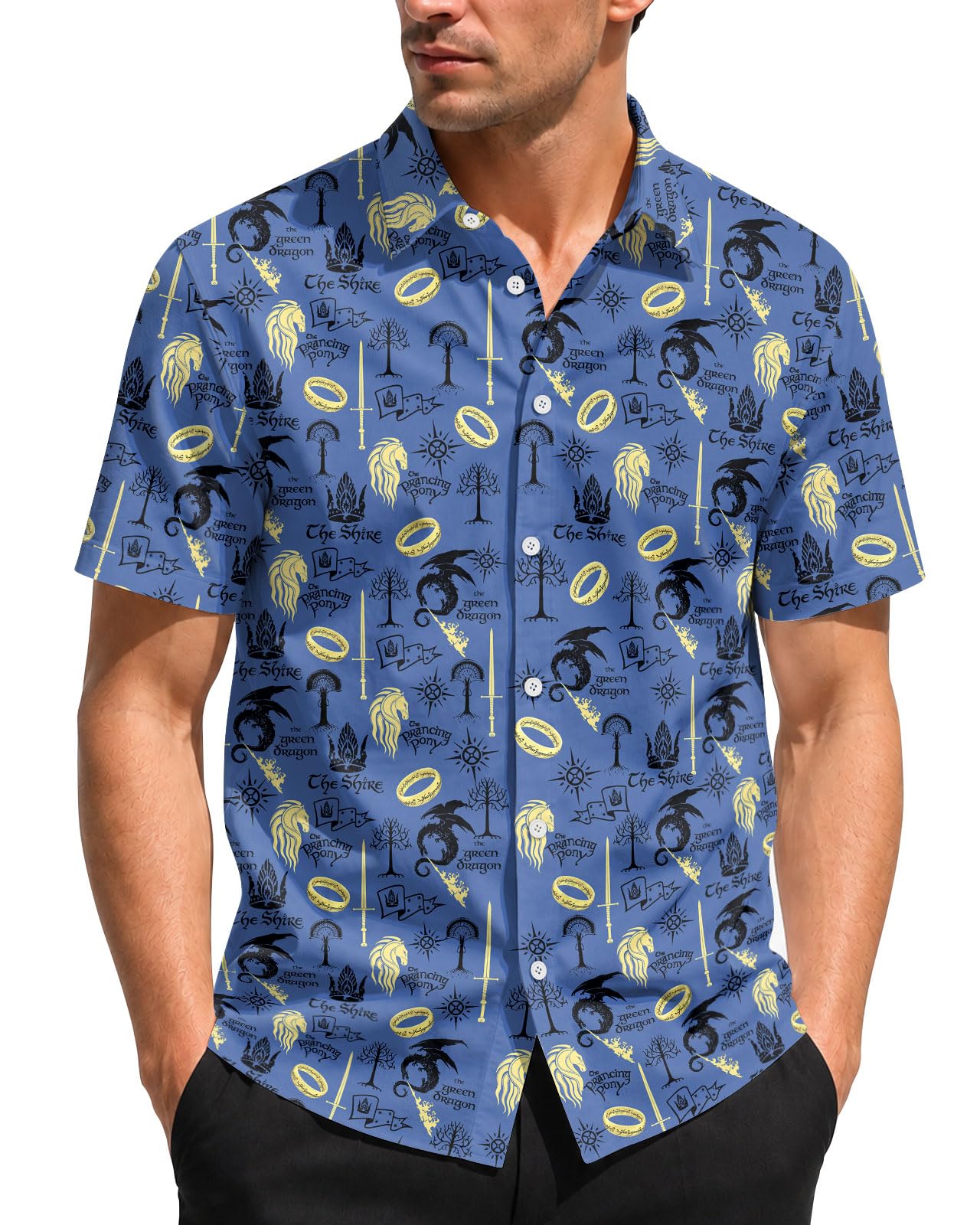 99TIMORO Movie Characters Halloween Shirt for Men Short Sleeve Top