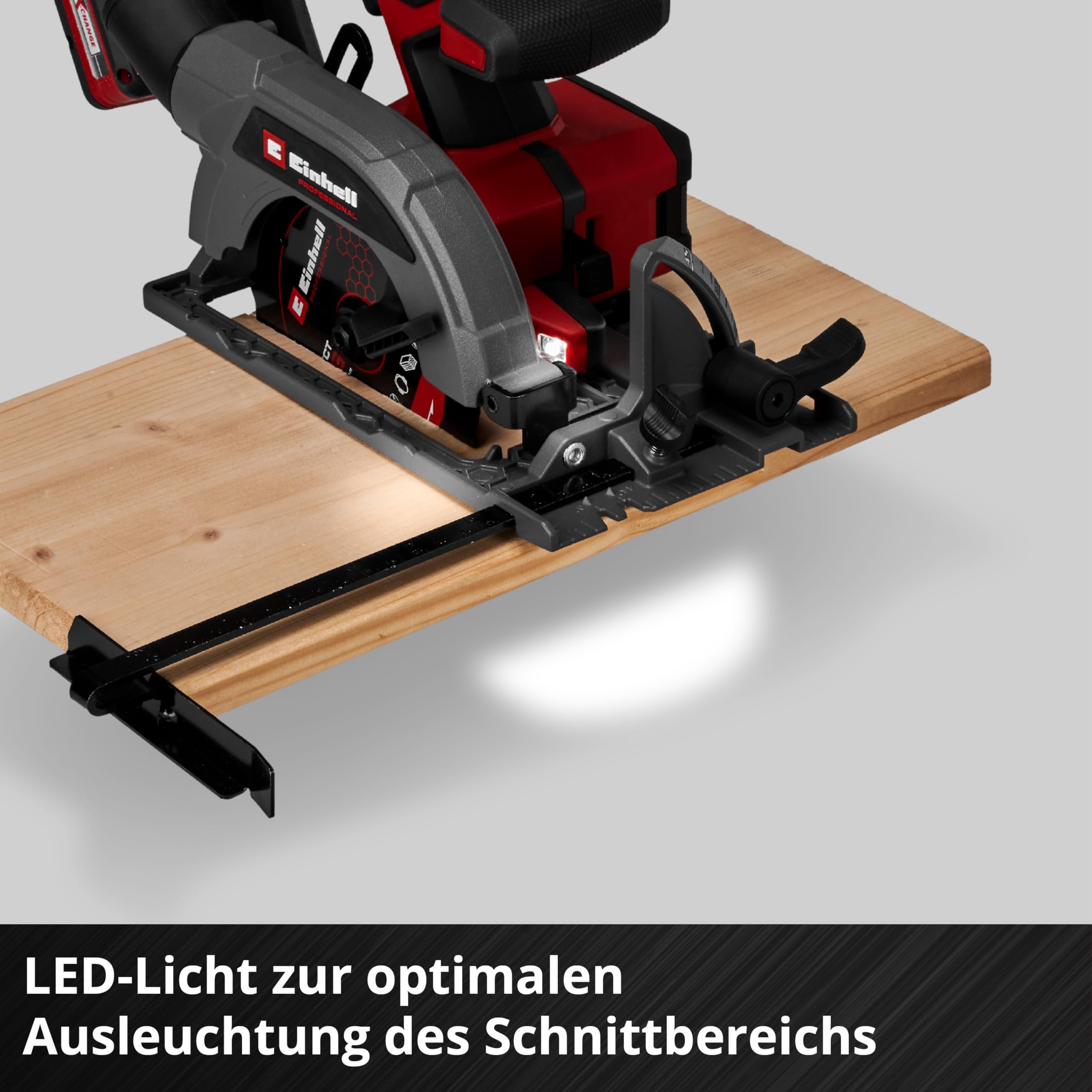 Einhell Professional Akku-Handkreissäge TP-CS 18/136-C Li BL - Solo Power X-Change (18 V, Ø 136 mm Sägeblatt, Brushless, 51 mm Schnitttiefe, werkzeuglose Einstellung, ohne Akku)