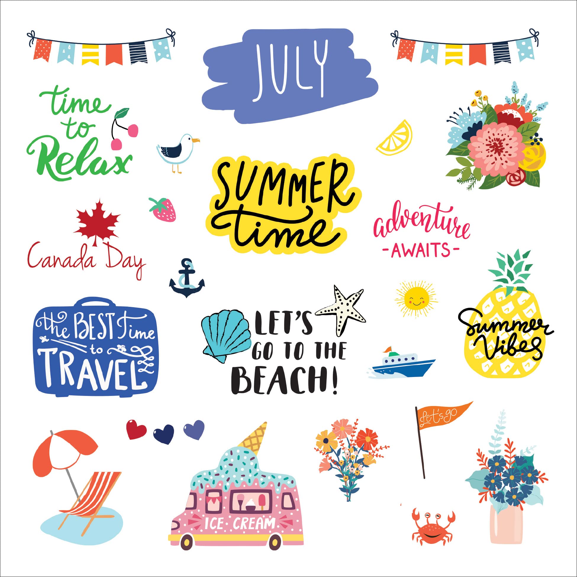 A Year in Stickers: Fun Pictures and Words to Highlight Celebrations