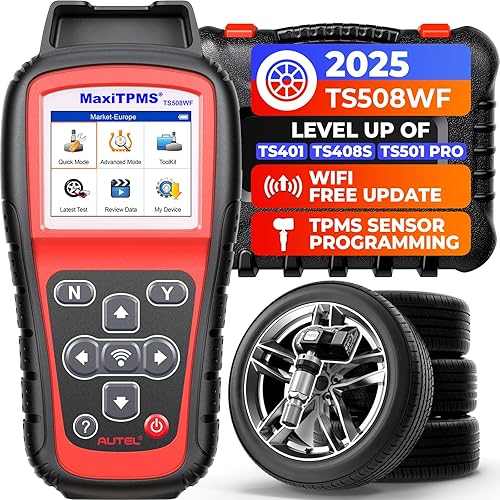 Autel MaxiTPMS TS508WF TPMS Herramienta de programación, WiFi 2025 Ver. de TS508 TS501 Pro TS408S, sensores TPMS Program Autel (315/433MHz), TPMS