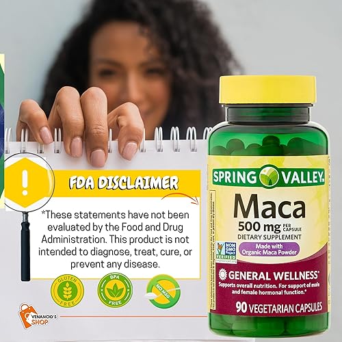 Miniatura 2 de Maca Root 500mg Capsules 120 Pills by Spring Valley + Includes VenanciosFridge Sticker