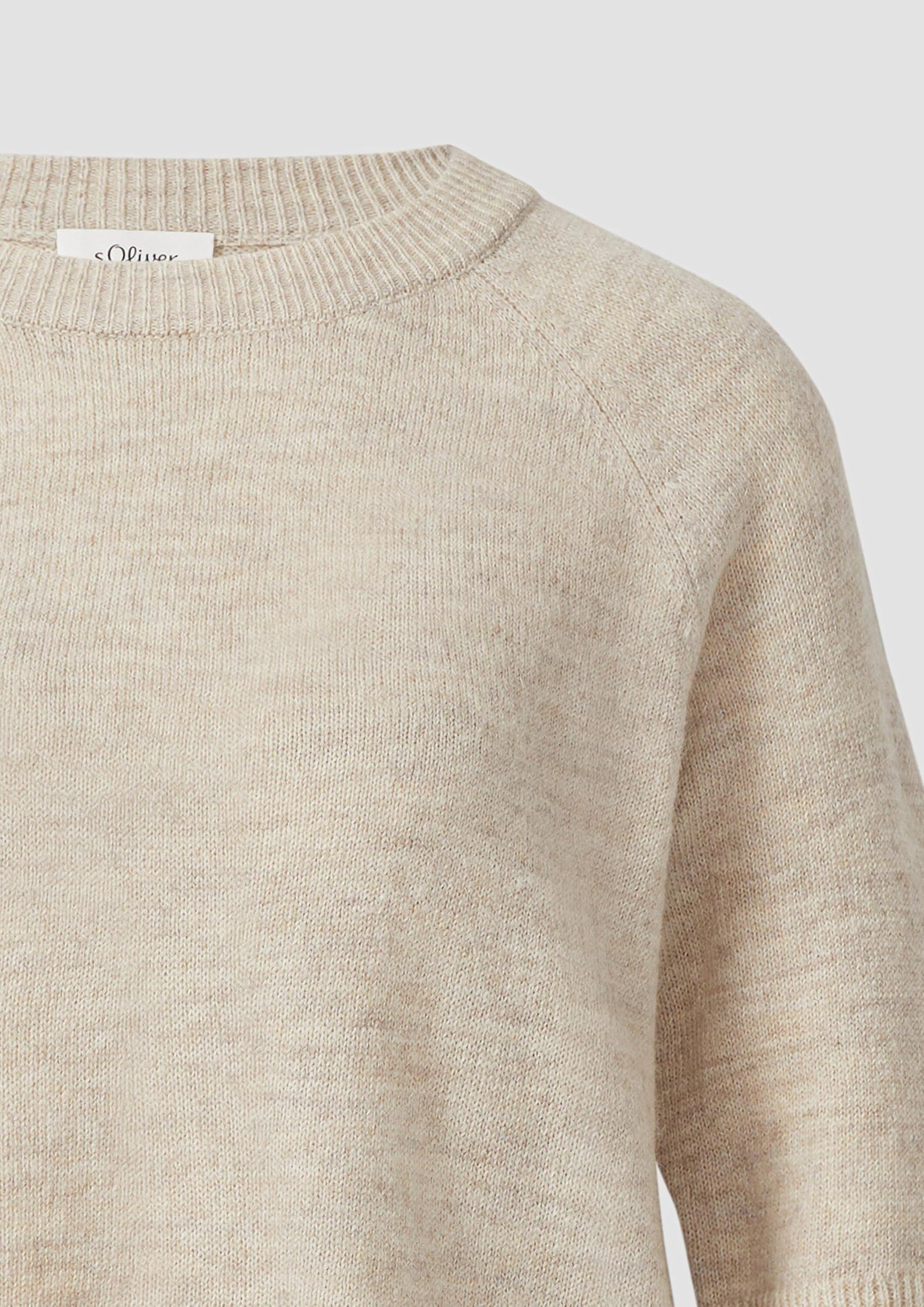 s.Oliver Kurzarmpullover aus Alpakamix