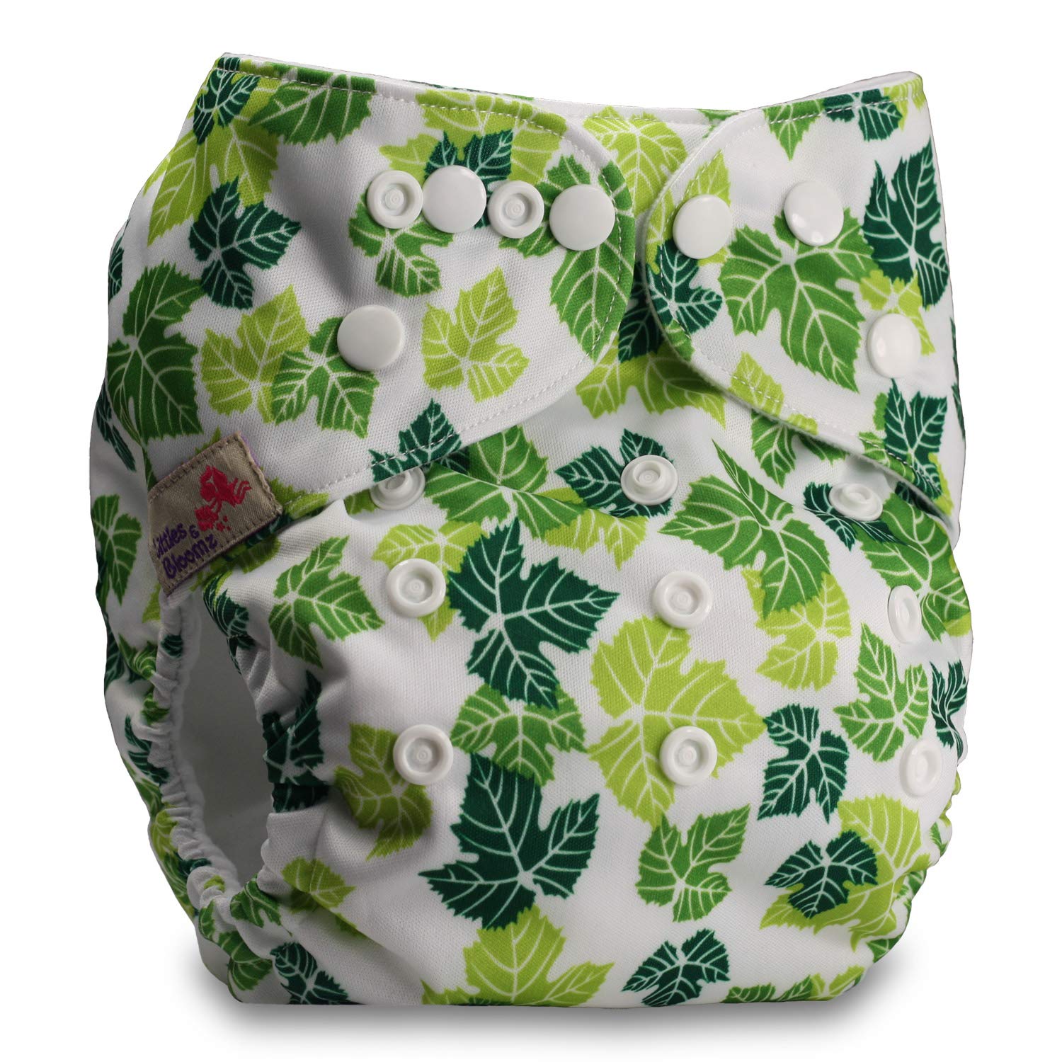 Littles & Bloomz, Reusable Pocket Cloth Nappy, Fastener: Popper, Set of 1, Pattern 93, with 1 Microfibre Insert — image 1