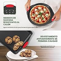 Vista 6 de NutriChef NCSBS10S - Moldes antiadherentes para horno de cocina, 10 piezas, acero al carbono antiadherente de alta calidad y elegante, utensilios