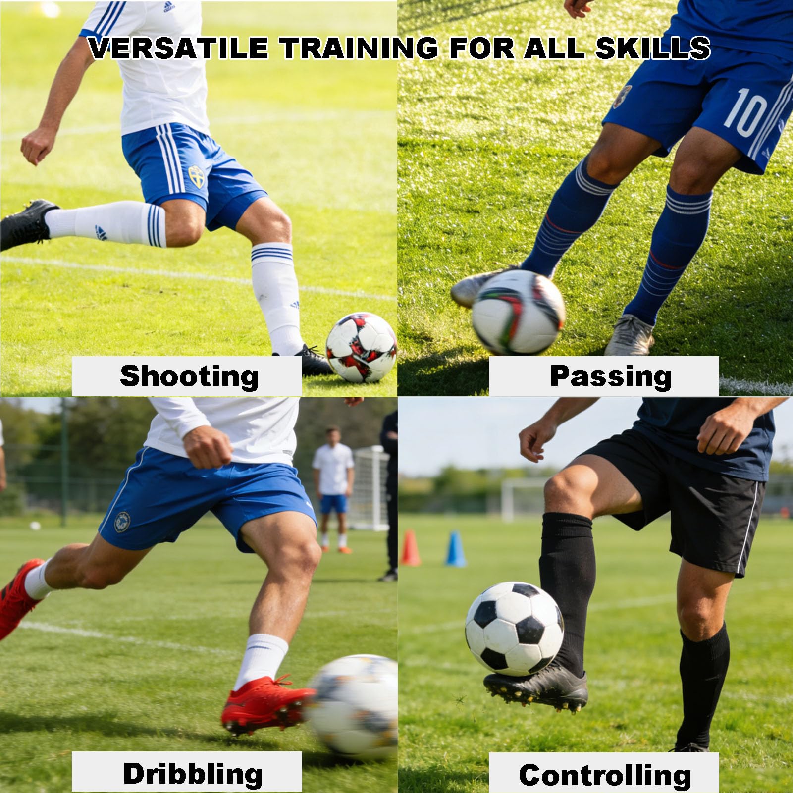 108x25x30cm Pedana da Rimbalzo da Calcio Con ruote | multifunzionale Attrezzatura Allenamento da Calcio, Parete Calcio Portatile Con la maniglia
