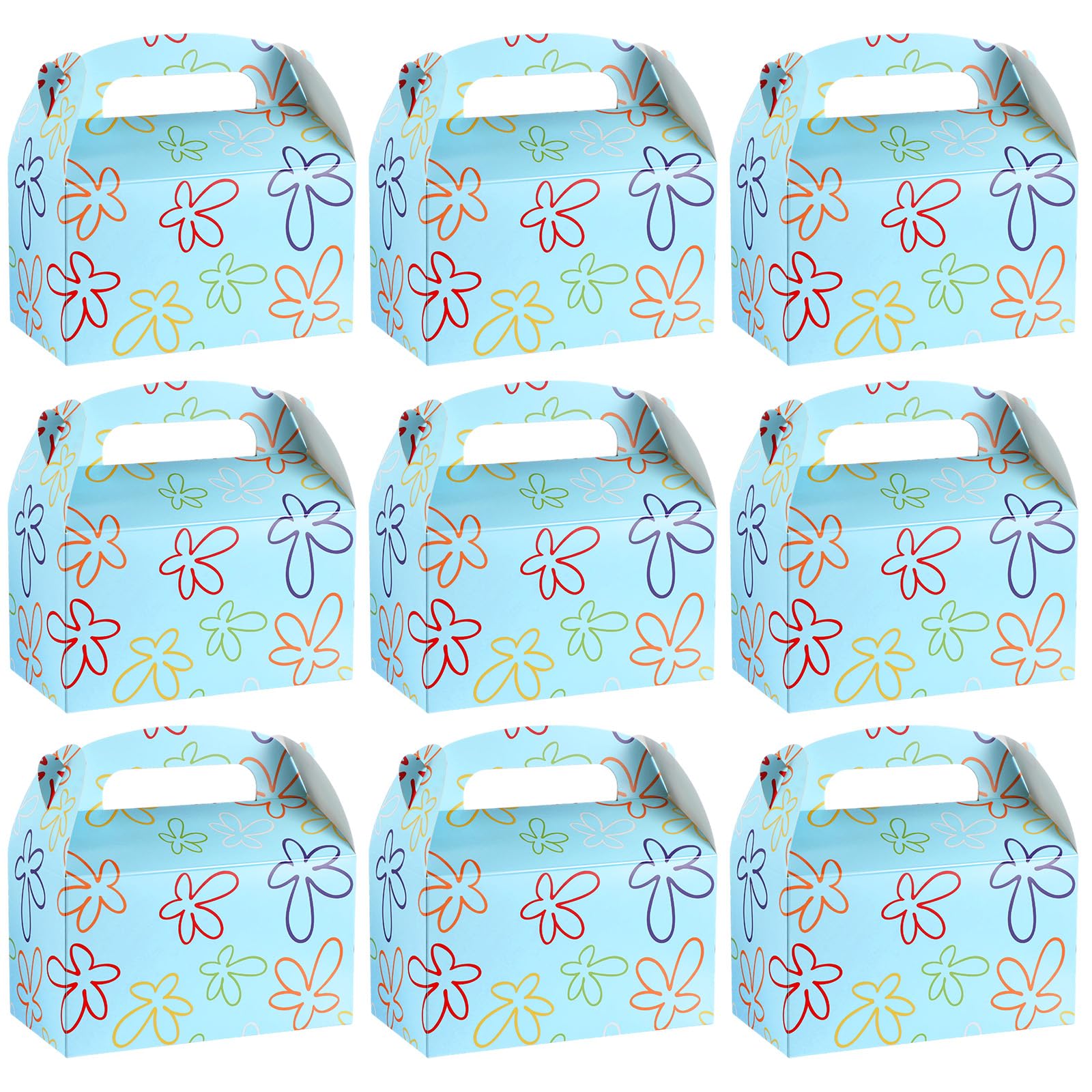 Photo 1 of Marspark 24 Pack Sponge Cartoon Birthday Party Supplies, Paper Gift Boxes, Cartoon Candy Treat Boxes for Birthday Party Decorations(Flower Cloud Pattern)
