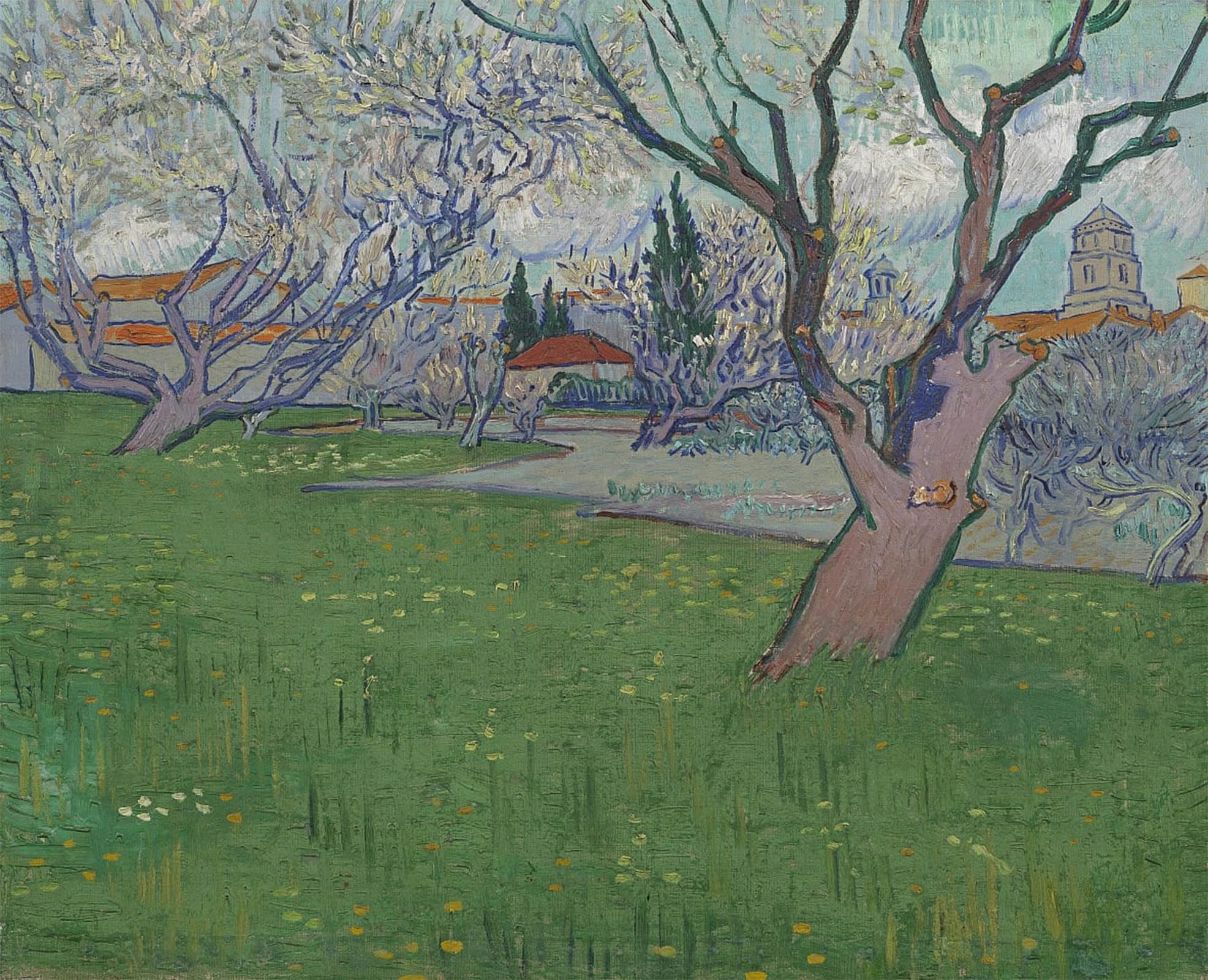 Lienzo Van Gogh Frutteti in fiore 60x90cm soluciona paredes vacías con arte 5