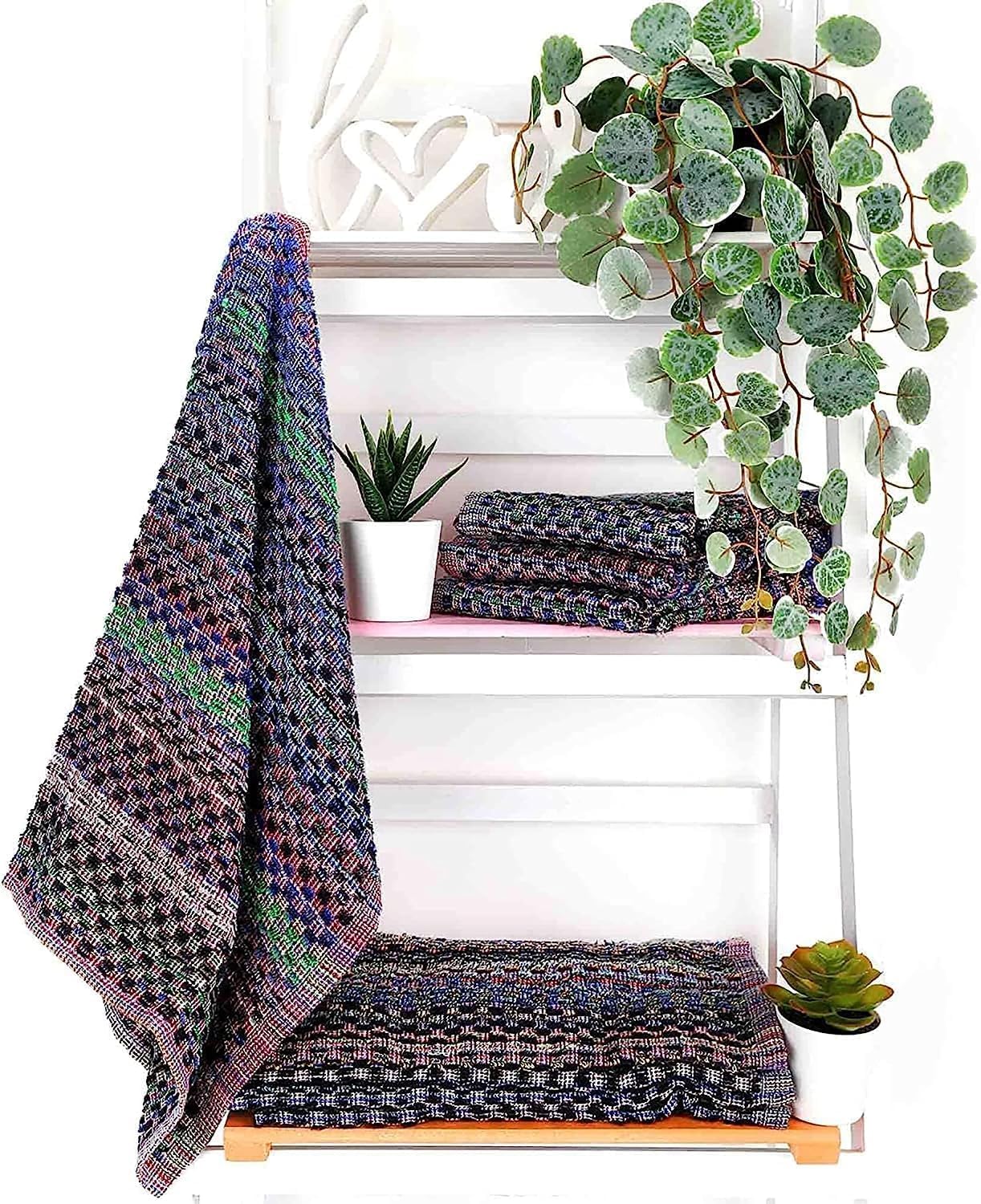 Nargy Tea Towels - (40 x 65cm) Super Absorbent 100% Cotton Hotel Quality Terry Tea Towel - Premium Quality Lint Free Kitchen Towels, Hand Towels & Wash Cloths - Assorted Colors (Multiple Packs)