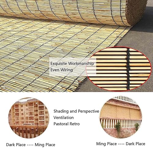 Miniatura 3 de Persianas opacas inalámbricas enrollables, de bambú para patio, persianas de bambú para ventanas, pantalla de privacidad, persianas de porche