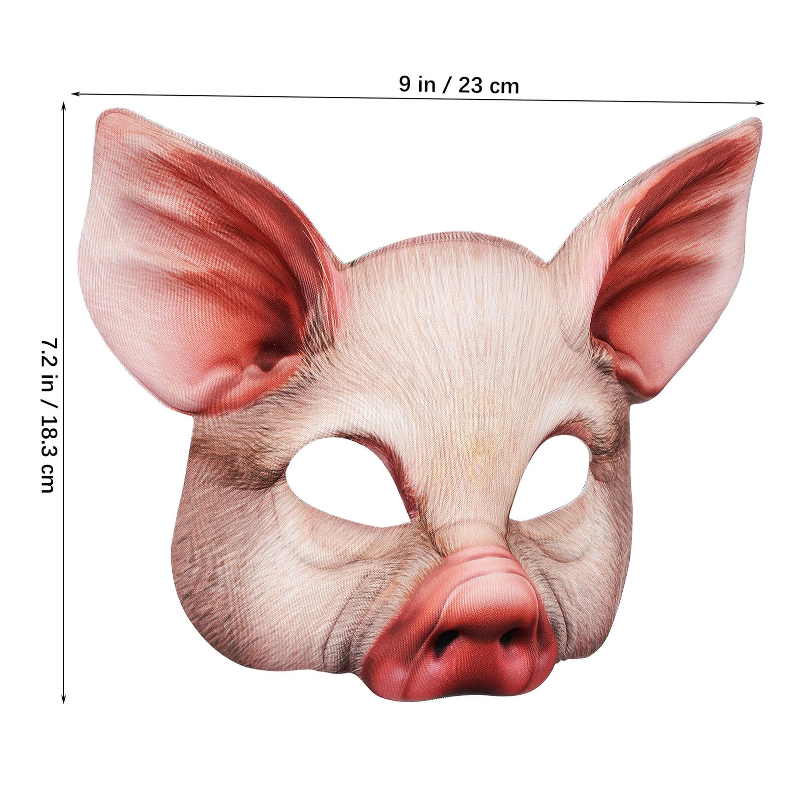 LABRIMP Masque de Cochon Adulte en Eva Réutilisable, Demi-masque Animal Réaliste pour Fête D’halloween, Bal Masqué et Cosplay – Accessoire de Déguisement Léger pour Événements Costumés