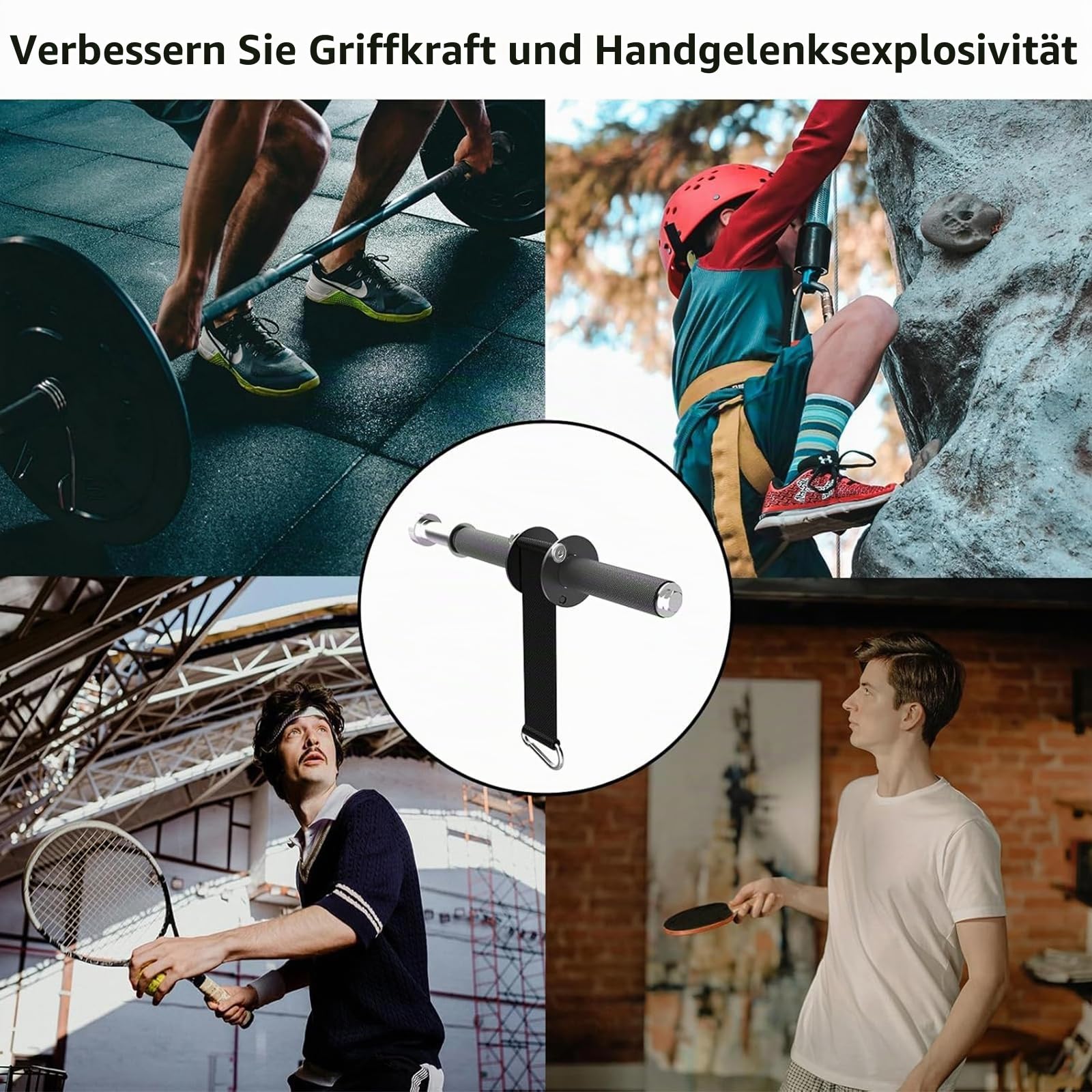 Handgelenk- und Unterarm-Blaster, Handgelenkrolle & Unterarmtrainer für Training und Workout, ideal für das Krafttraining von Hand, Handgelenk und Unterarm zu Hause oder im Fitnessstudio