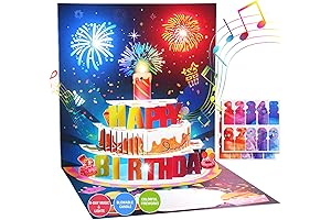 DIY Pop-Up Fireworks Musical Birthday Card with Color-Changing LED