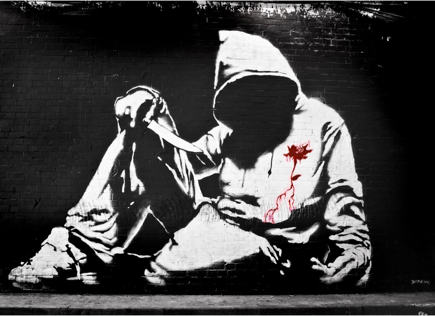Iloveprint Poster/Canvas Wall Art - Banksy Street Art Graffiti - Urban Style - Contemporary Art - 12x17'' (30x42cm) - Light cardboard Art (cod.015)