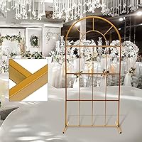 Vista 4 de Soporte de boda dorado arco telón de fondo de hierro boda evento fiesta accesorios DIY decoración