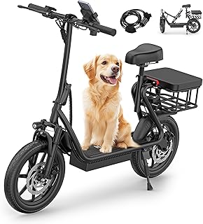 NAVIC Electric Scooter Adults,Max 19/27 Miles Ranges,Top Speed 19/22 mph,350/500W Peak Motor, Folding E-Scooter with Dual Braking Dual Suspension
