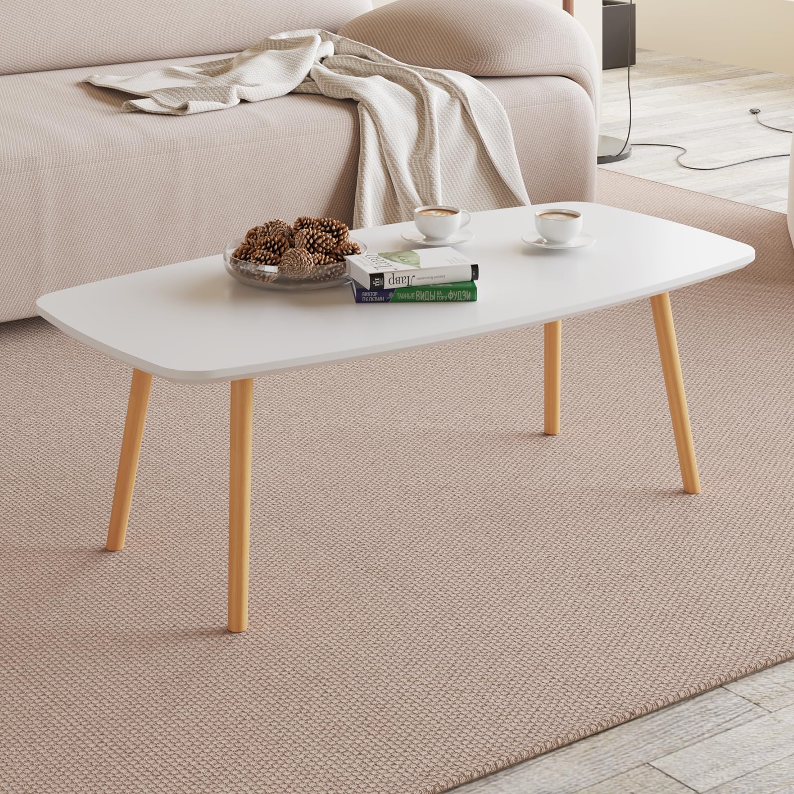 Amazon Brand - Umi Center Table with Legs Coffee Table Sofa Side Table Nesting Table End Table Bedside Table for Living Room Bedroom Reception Office Bungalow Engineering Wood (B0CM6NR4K3) Amazon Price History, Amazon Price Tracker