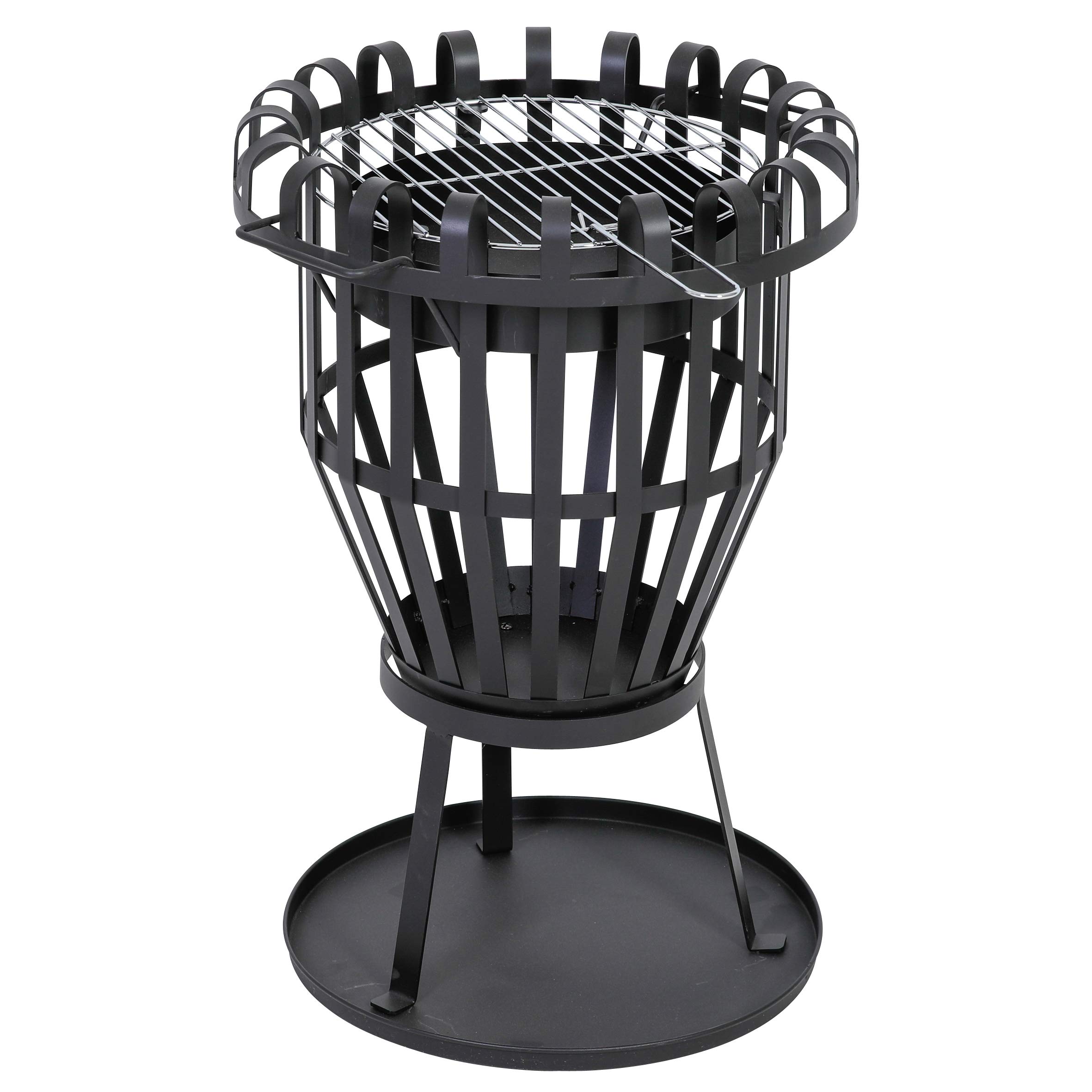 KaminoFlam Nike Outdoor Fireplace, Patio Fire Basket, Iron Garden Fire