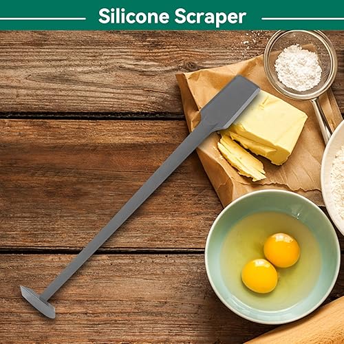 Miniatura 2 de Espátula de silicona para frascos, raspador de alimentos de mango largo de 14.2 in para tarros, batidos, licuadoras, raspador de mezcla de cocina,