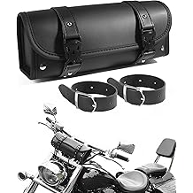 Motorcycle Handlebar Bag,Car Accessories PU Leather Motorcycle Tool Bag,Autobikes Side Bags with Straps,Powersports Saddle Bags Sissy Bar Storage Tool Saddlebags,Suitable for Most Autobikes