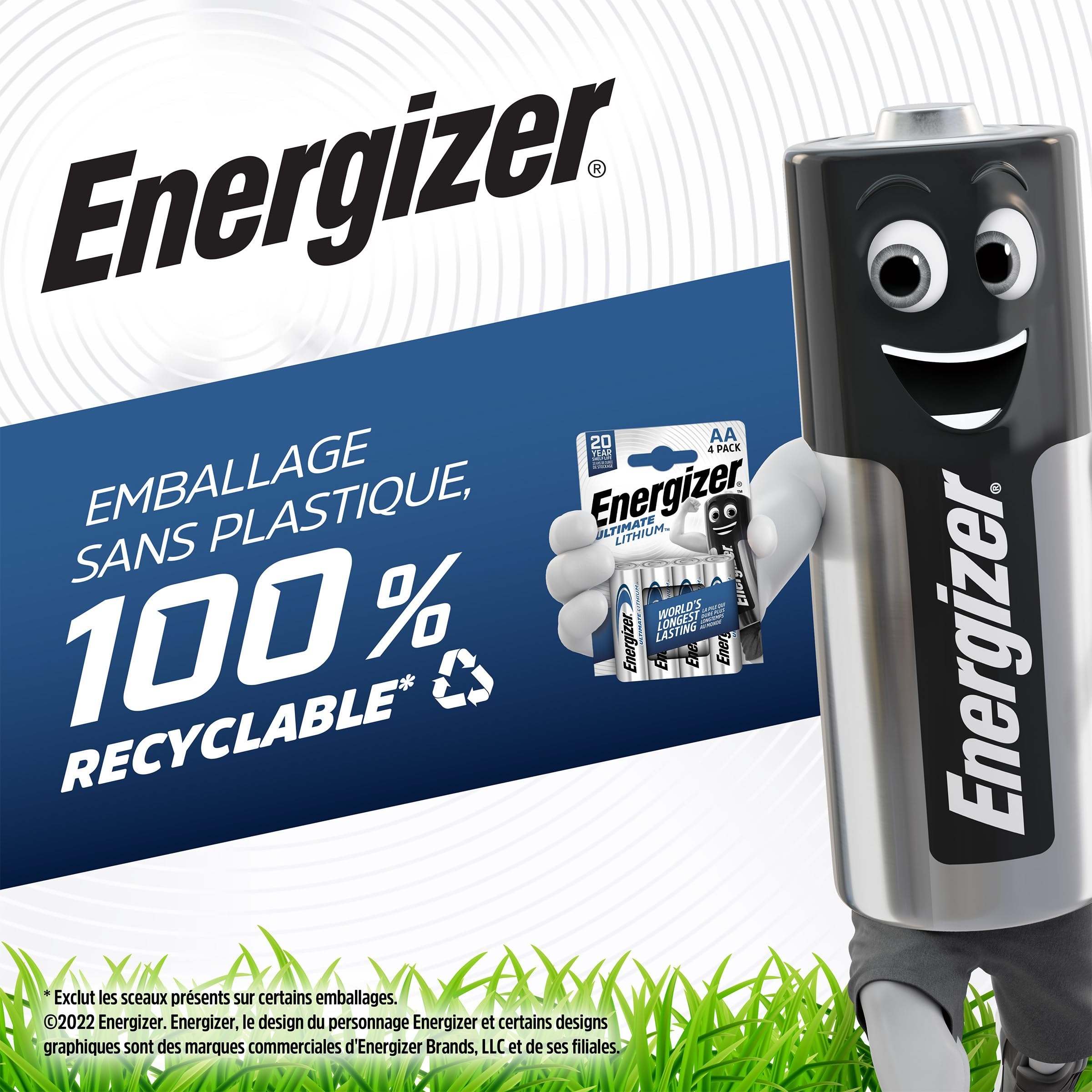 Energizer Ultimate Lithium Piles AA Lot de 4 - Longue Durée pour Appareils à Haute Consommation